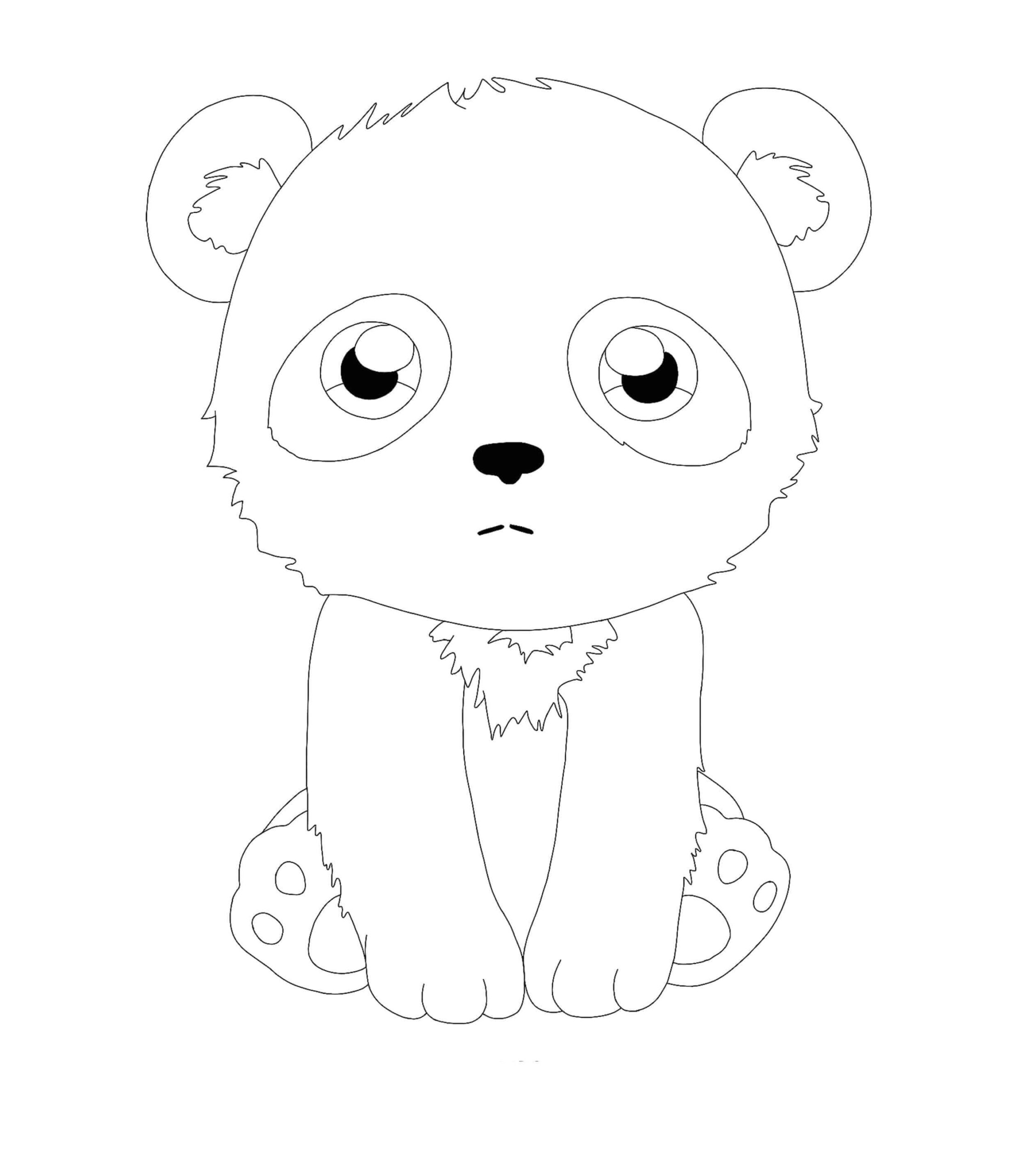 Dibujo de Bebé Panda para Colorear