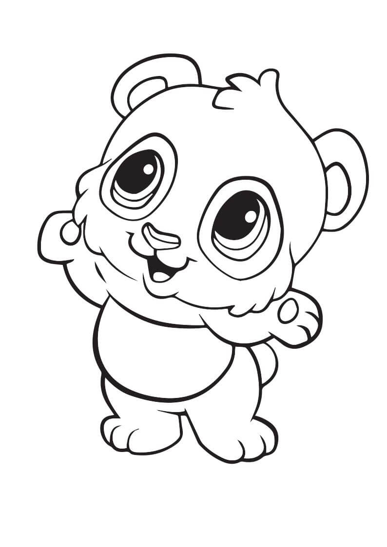 Dibujo de Panda Lindo para Colorear