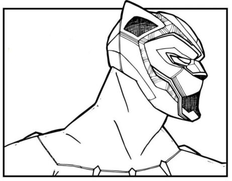 Dibujo de Pantera Negra Genial para Colorear