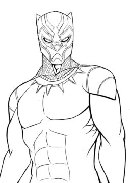 Dibujo de Pantera Negra Impresionante para Colorear