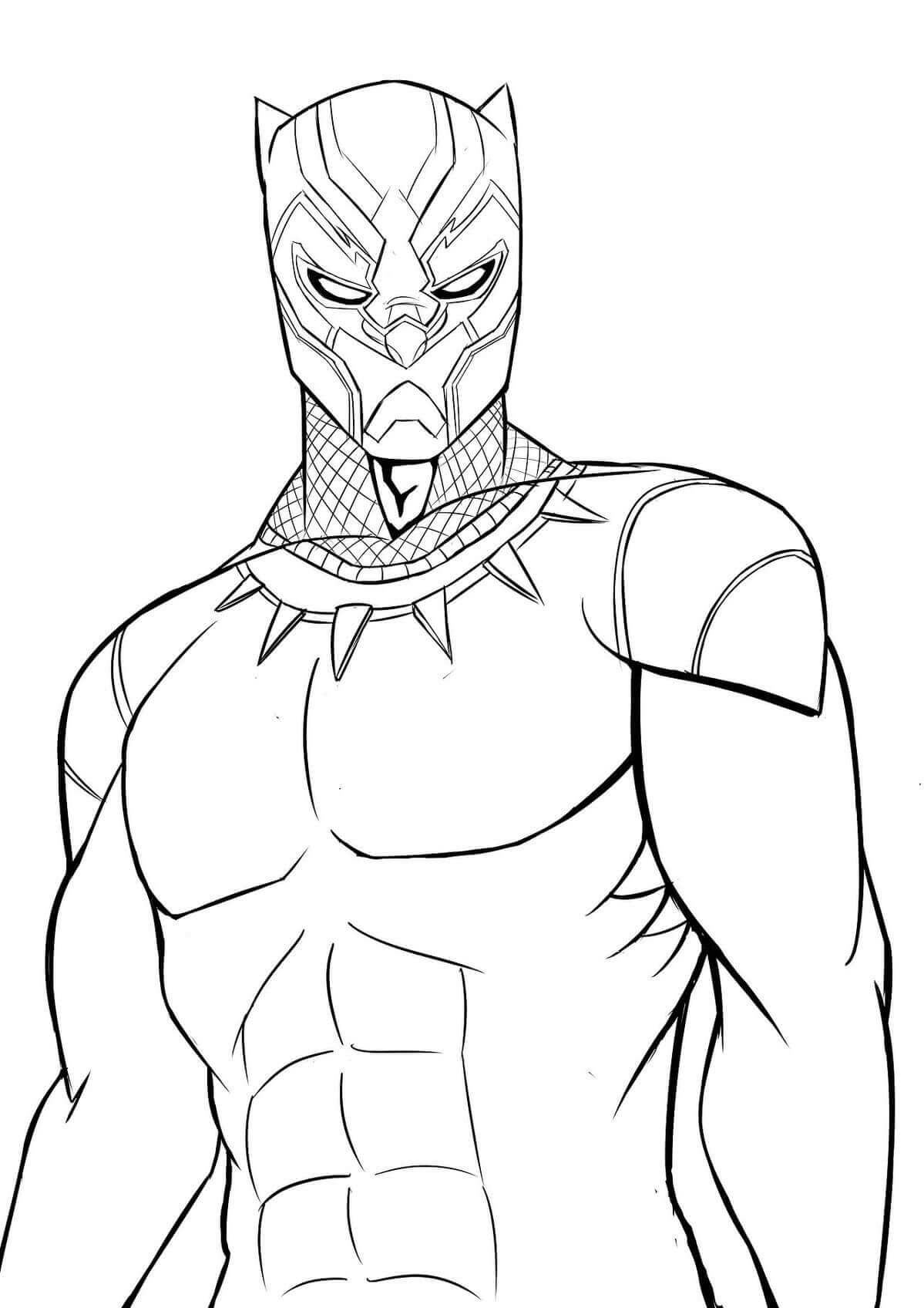 Dibujo de Pantera Negra Impresionante para Colorear