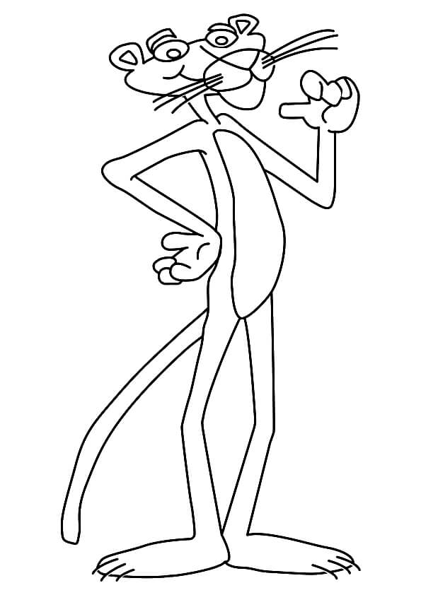 Dibujo de La Pantera Rosa para Colorear