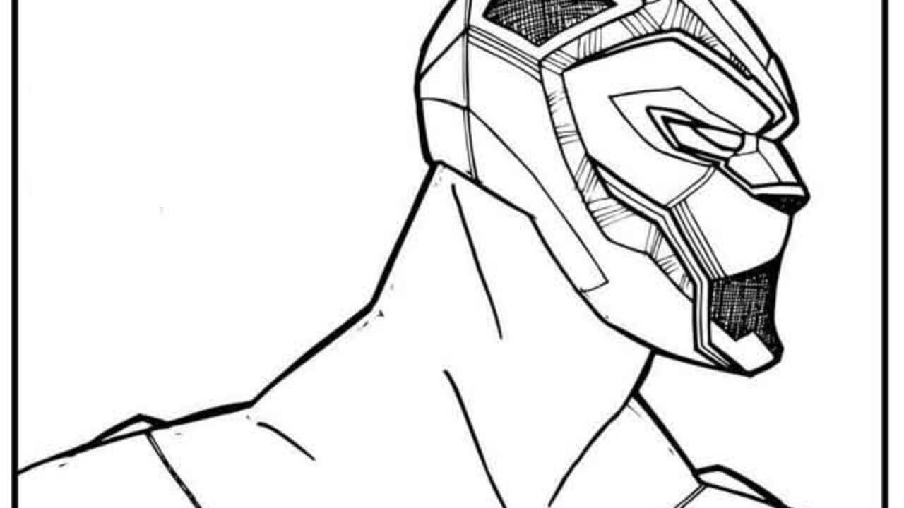 Dibujo de Cara Pantera Negra para Colorear