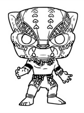 Dibujo de Pantera Negra Shopkin para Colorear