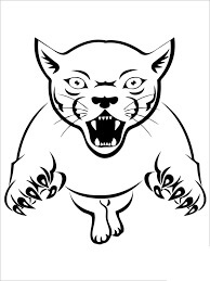 Dibujo de Salto de Pantera para Colorear