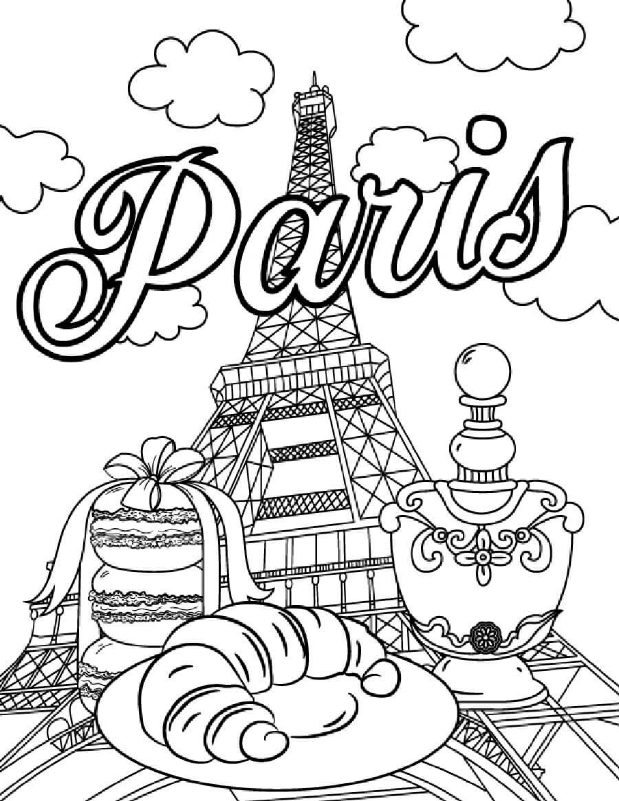 Dibujo de Hermoso Paris para Colorear