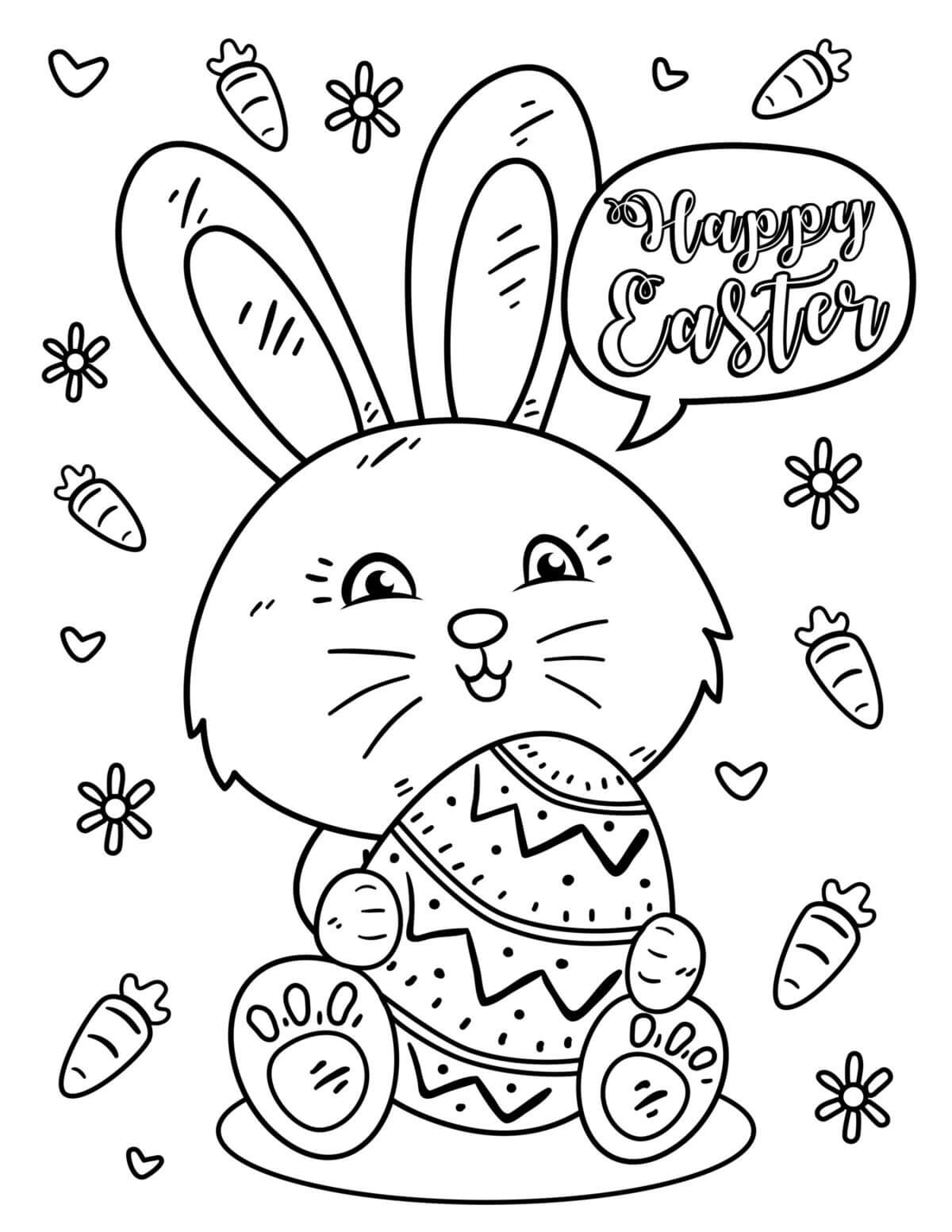 Dibujo de Drawing Easter Bunny para Colorear