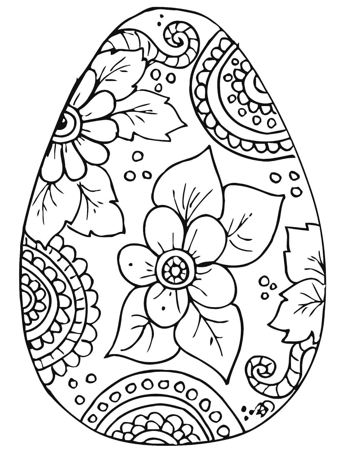 Dibujo de El Huevo de Pascua Es para Adultos para Colorear