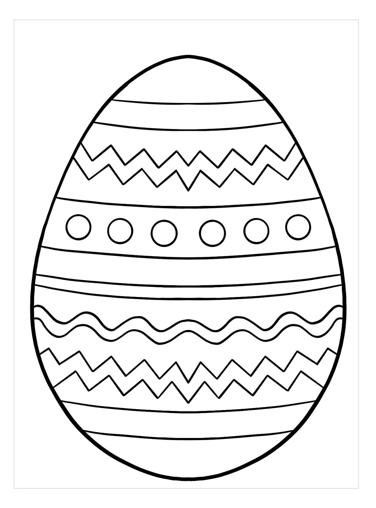 Dibujo de Feliz Huevo de Pascua para Colorear