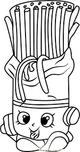 Dibujo de Pasta de Dibujos Animados Divertido para Colorear