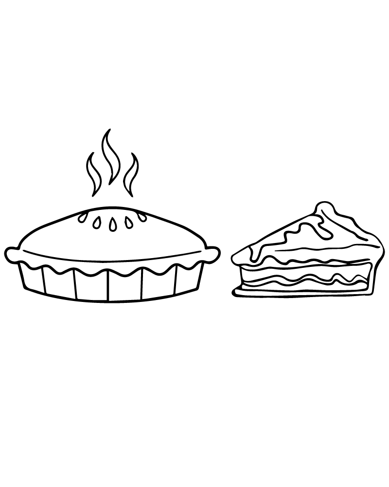 Dibujo de Color And Print Pumpkin Pie Coloring Page para Colorear