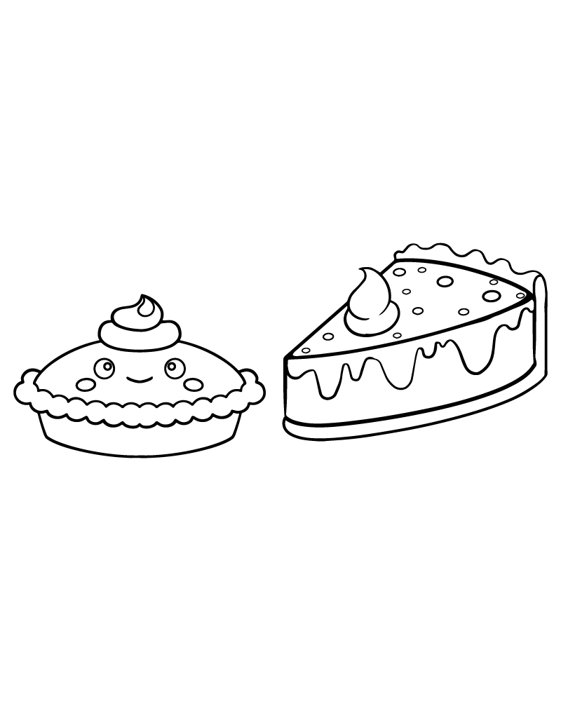 Dibujo de Easy Pumpkin Pie Coloring para Colorear