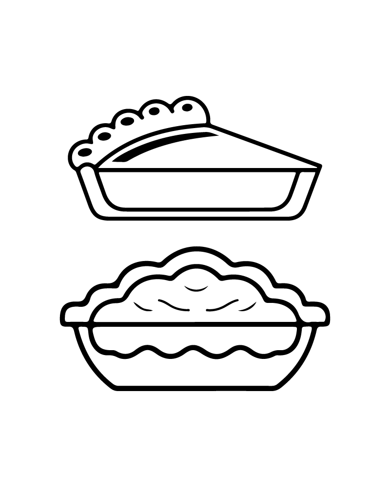 Dibujo de Printable Pumpkin Pie Coloring Page para Colorear