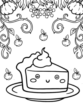 Dibujo de Pumpkin Pie Coloring Page 2 para Colorear