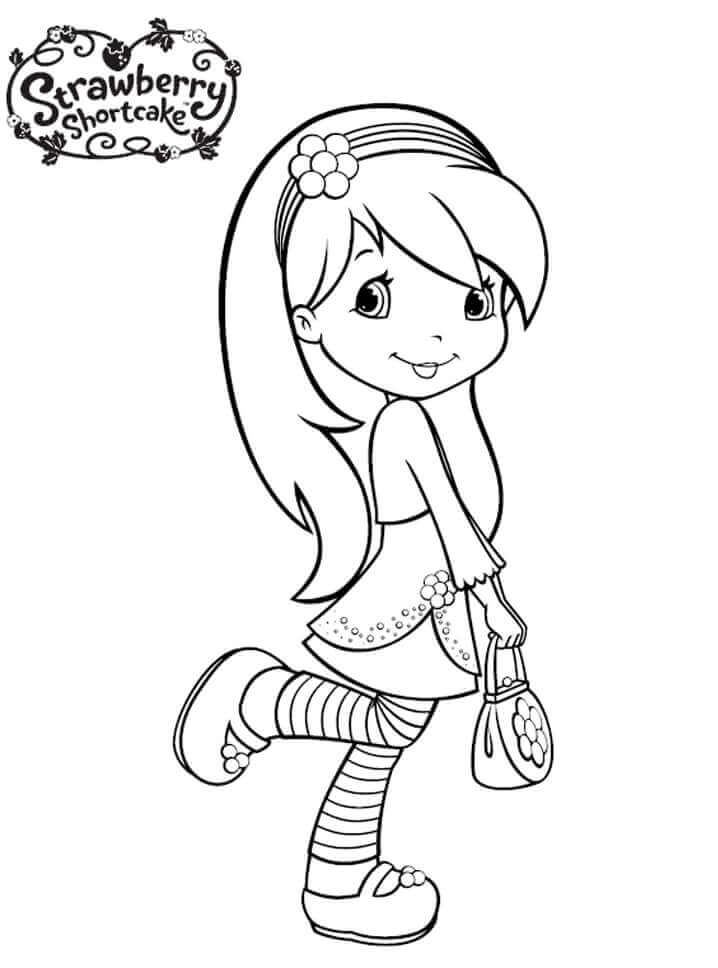 Dibujo de Tarta de Frambuesa para Colorear