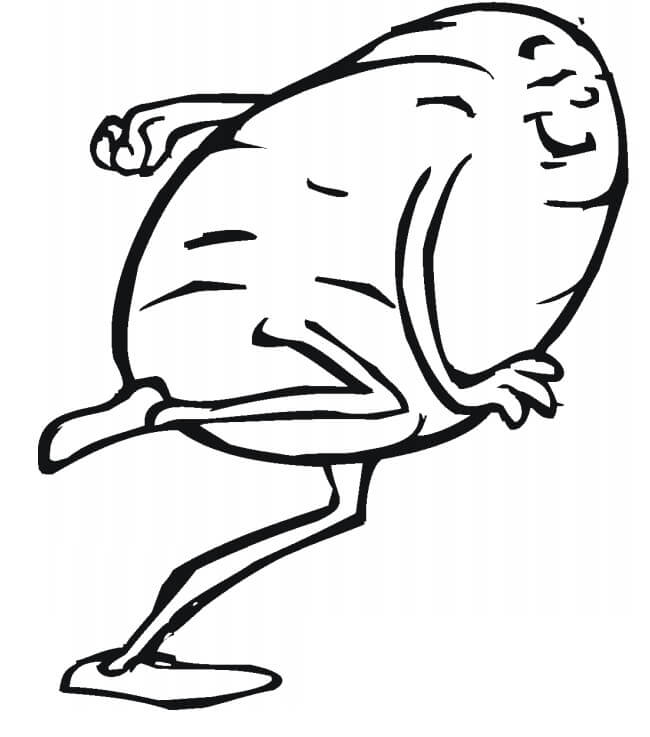 Dibujo de Papa Corriendo para Colorear