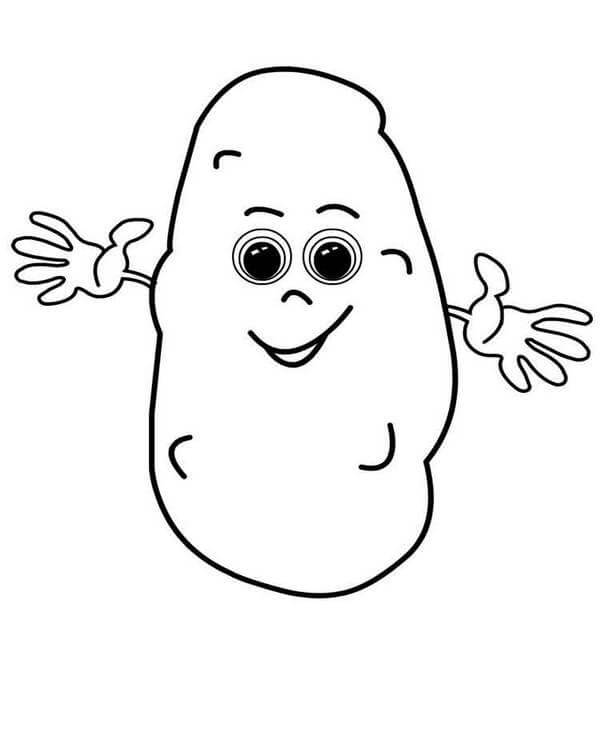 Dibujo de Papa Sonriendo para Colorear