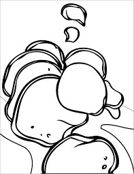 Dibujo de Papas en Rodajas para Colorear