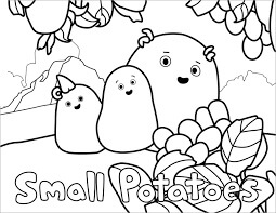 Dibujo de Patatas Familiares para Colorear