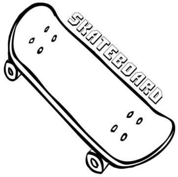 Dibujo de Patineta Normal para Colorear