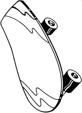 Dibujo de Un Monopatin para Colorear
