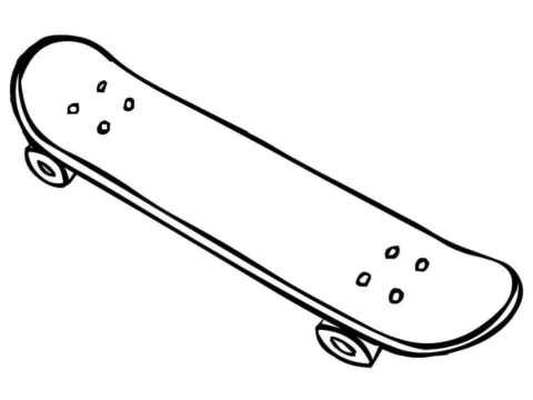 Dibujo de Una Patineta Normal para Colorear