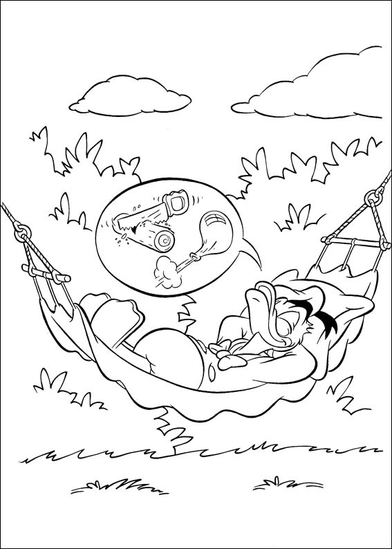 Dibujo de Pato Donald Sonando para Colorear