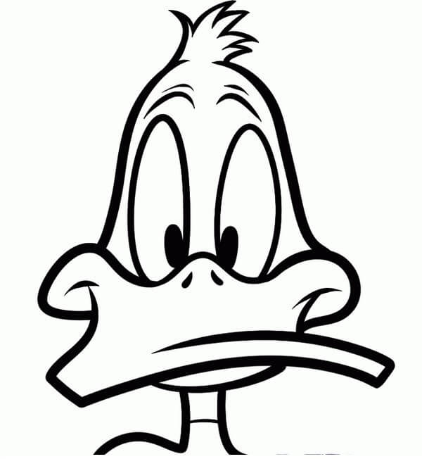 Dibujo de Cabeza de Pato Lucas para Colorear