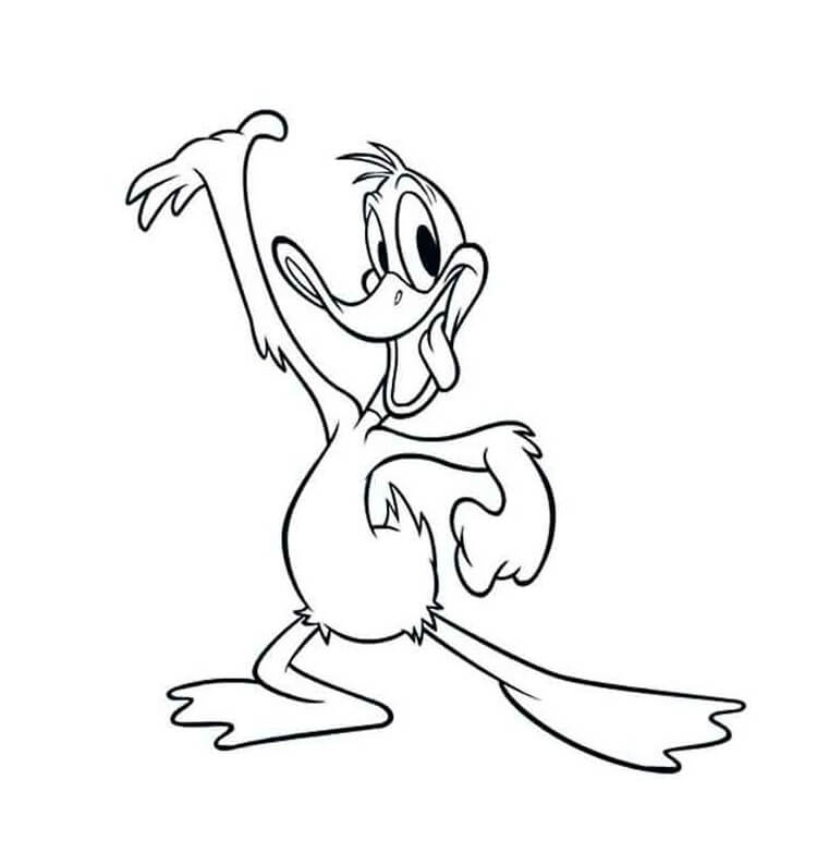 Dibujo de Pato Lucas Divertido para Colorear