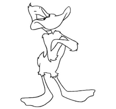 Dibujo de Pato Lucas Resbaladizo para Colorear