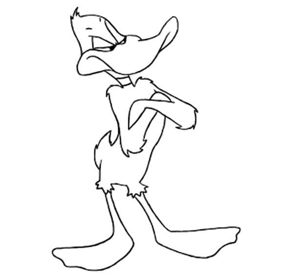 Dibujo de Pato Lucas Resbaladizo para Colorear