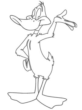 Dibujo de Pato Lucas Sonriendo para Colorear