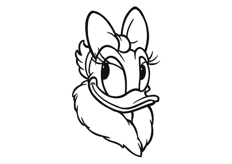Dibujo de Cabeza de Pato Margarita para Colorear
