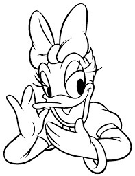 Dibujo de Cara de Pato Margarita para Colorear