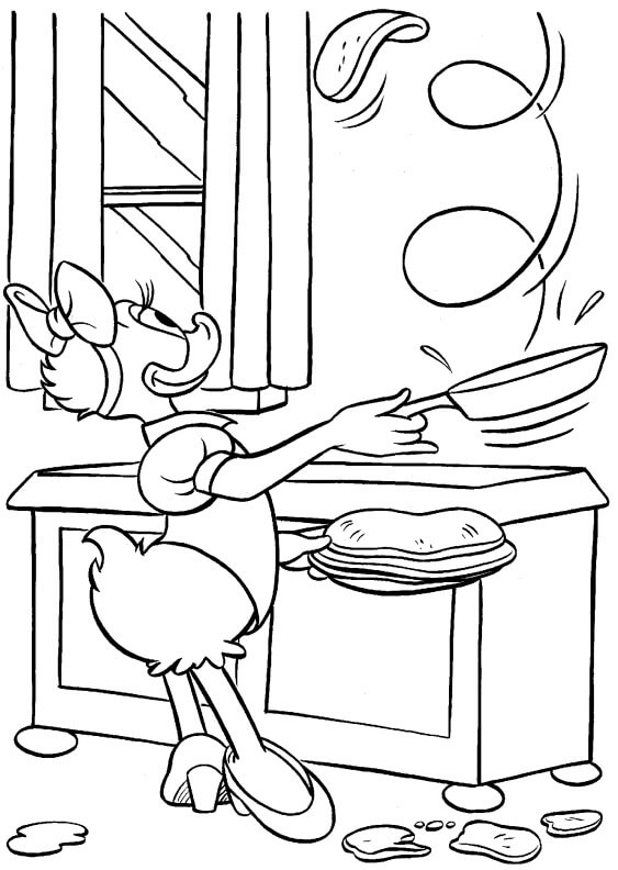 Dibujo de Cocina de Daisy Duck para Colorear