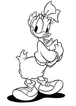 Dibujo de Libro de Abrazos de Daisy Duck para Colorear