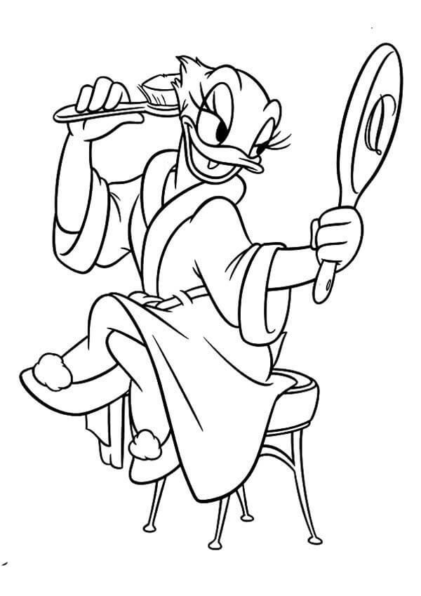 Dibujo de Maquillaje de Daisy Duck para Colorear
