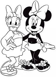 Dibujo de Minnie Mouse y Daisy Duck para Colorear