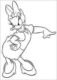 Dibujo de Pato Margarita Enojado para Colorear