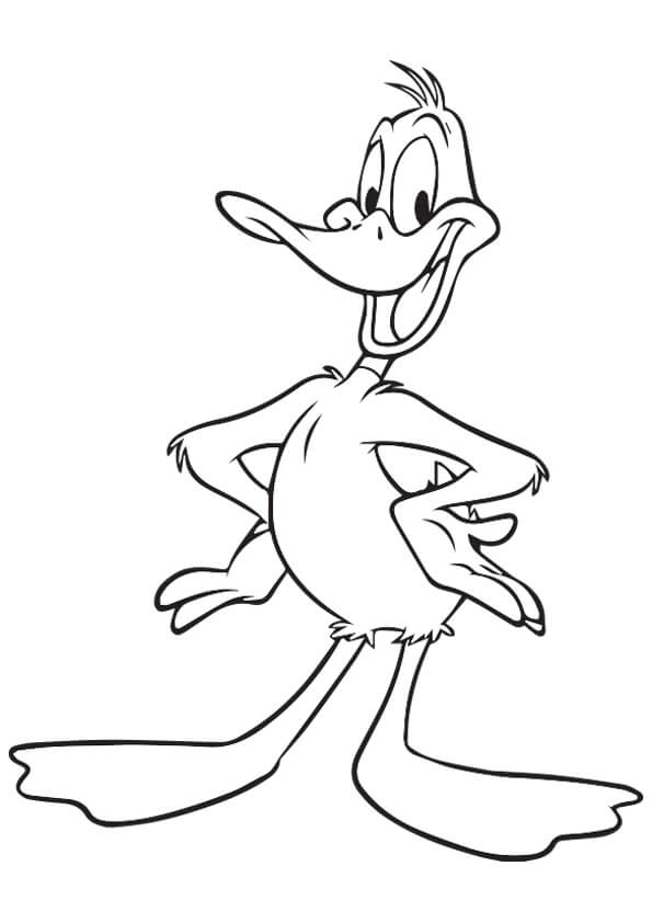 Dibujo de Feliz Pato Lucas para Colorear