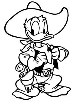 Dibujo de Un Lindo Pato Donald 2 para Colorear