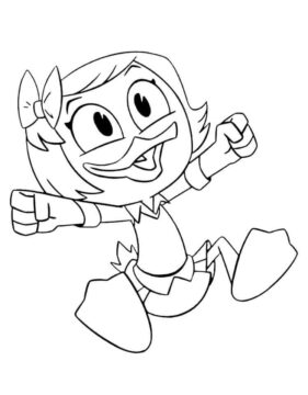 Dibujo de Webby Vanderquack de Ducktales 1 para Colorear