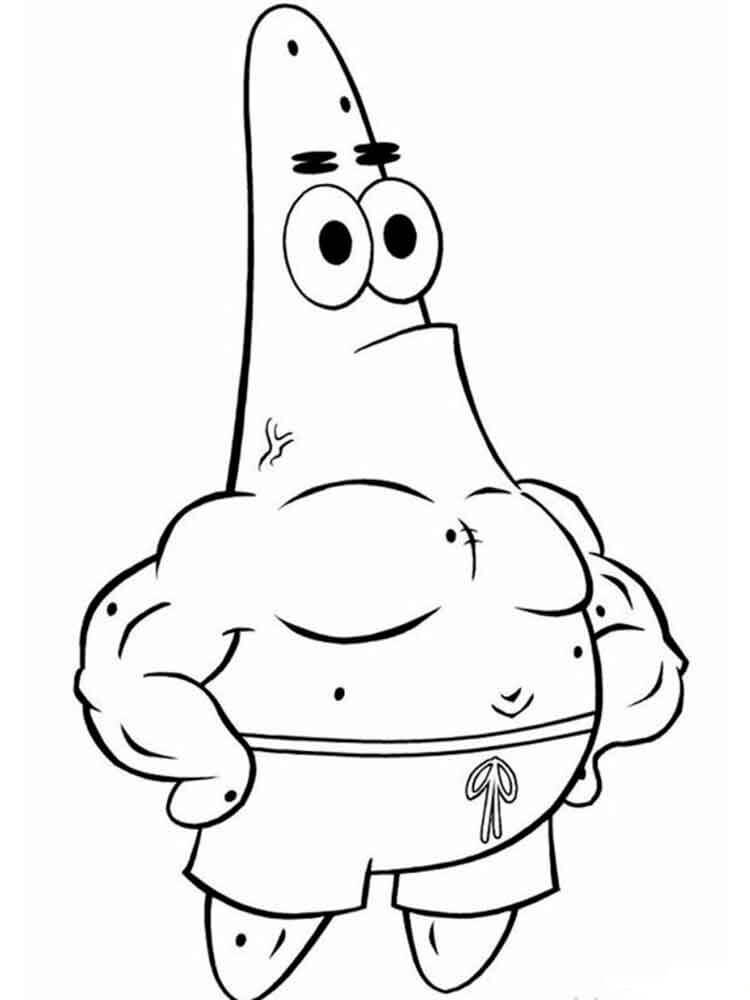 Dibujo de Fuerte Patrick Star para Colorear