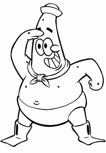 Dibujo de Impresionante Patrick Star para Colorear