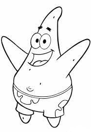 Dibujo de Patricio Estrella Feliz para Colorear