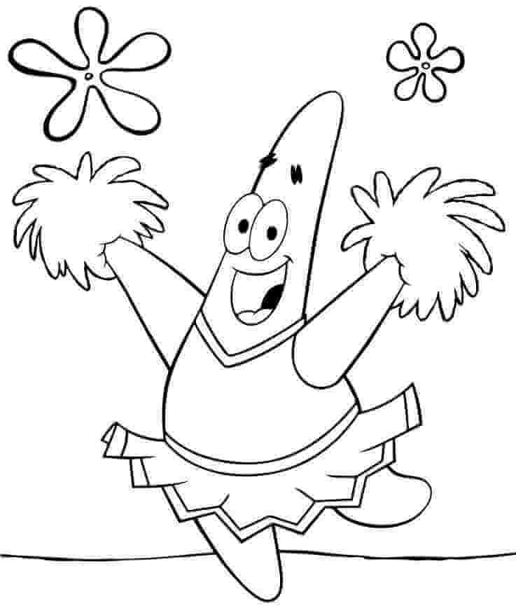 Dibujo de Patrick Star Bailando para Colorear