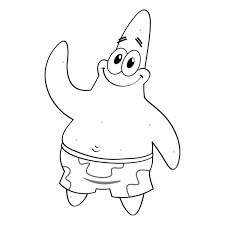 Dibujo de Patrick Star Sonriendo para Colorear
