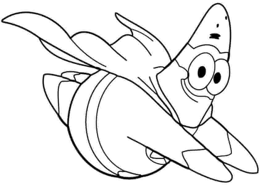 Dibujo de Patrick Star de Pantalones Cuadrados para Colorear