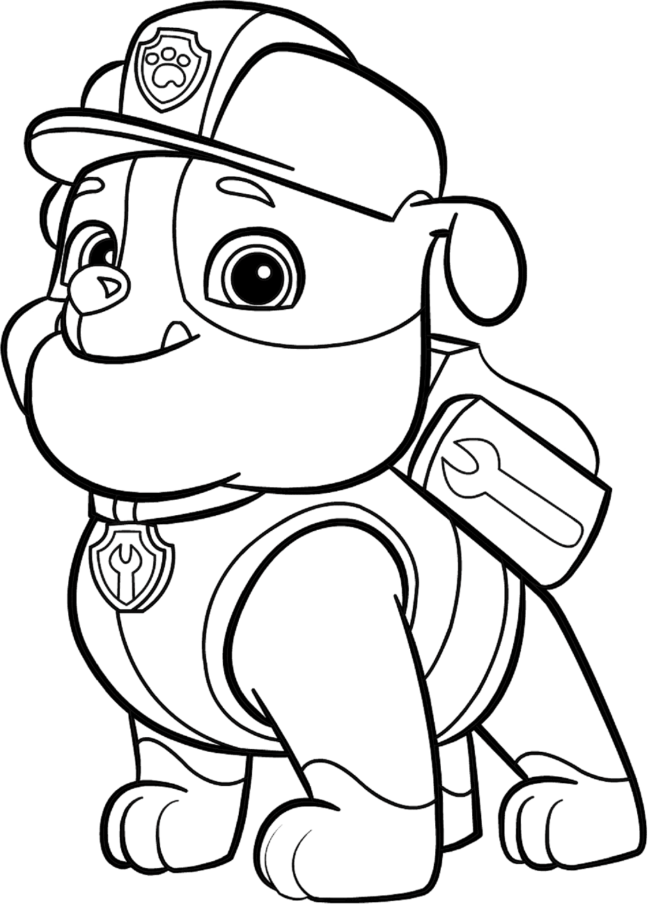 Dibujo de Construcción Bulldog Escombros para Colorear