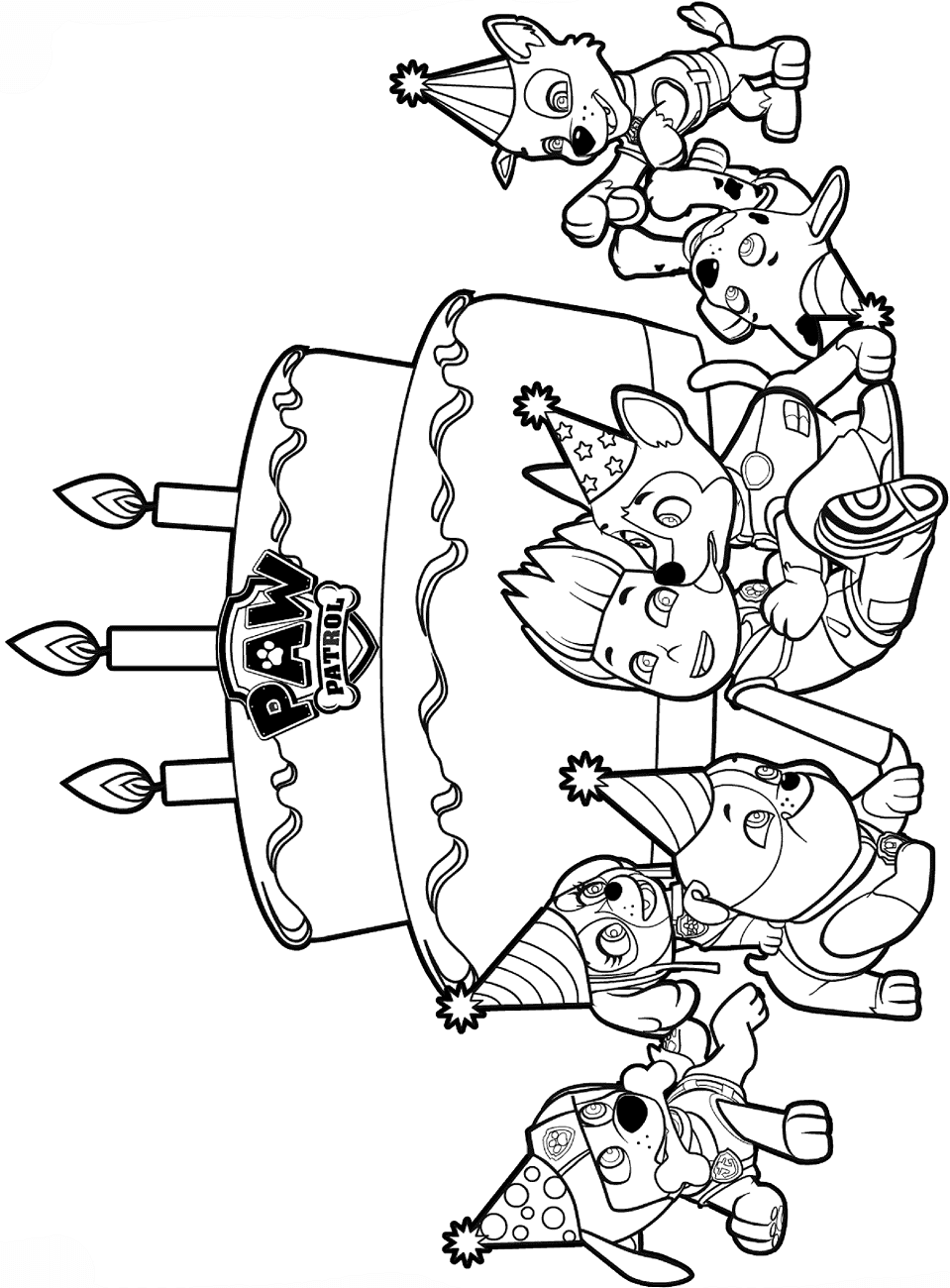 Dibujo de Feliz Cumplea Os a Ryder para Colorear